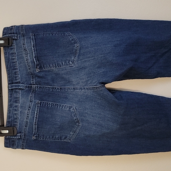 No Boundaries Mid Rise Distressed Skinny Crop Blue Jeans 13 Juniors - Picture 7 of 10